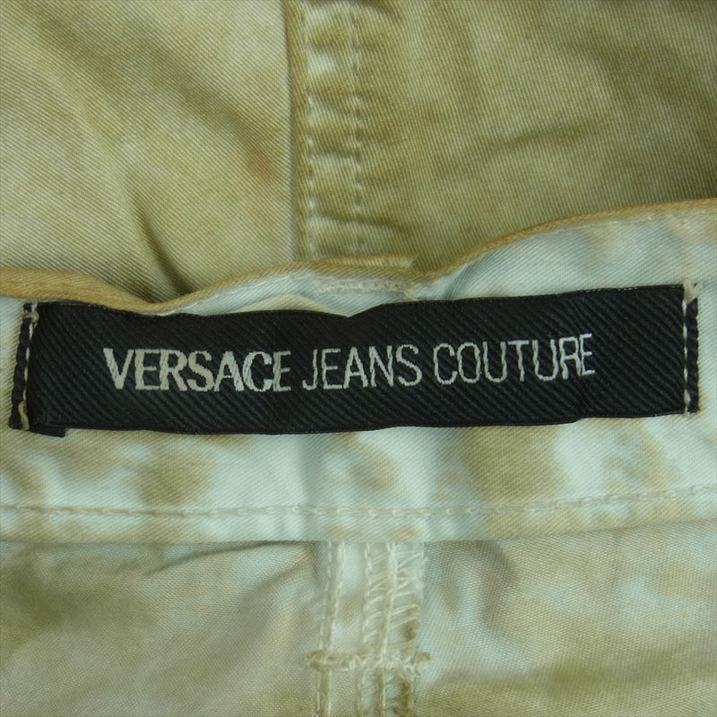 VERSACE ヴェルサーチ 加工 コットン パンツ イタリア製 ベージュ系 33 47【中古】