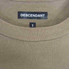 DESCENDANT ディセンダント CACHALOT カシャロ ロングスリーブ 長袖 ポケット Tシャツ ロンT クジラ 刺繍 カーキ系 1【中古】