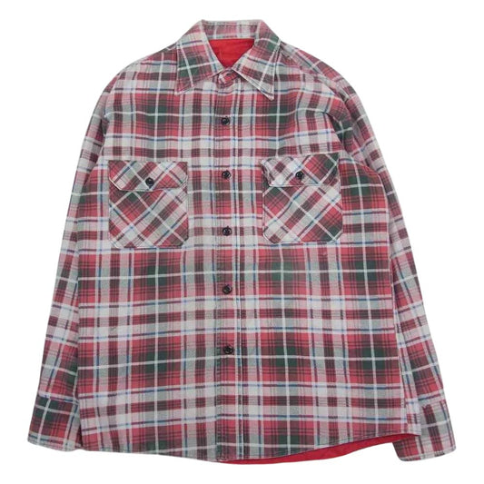 ヴィンテージ Vintage ヴィンテージ 襟芯 チェック シャツ 内キルティング レッド系【中古】