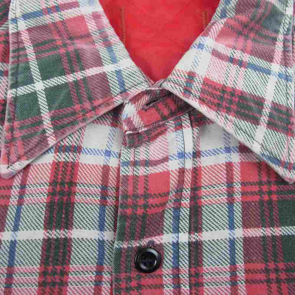 ヴィンテージ Vintage ヴィンテージ 襟芯 チェック シャツ 内キルティング レッド系【中古】