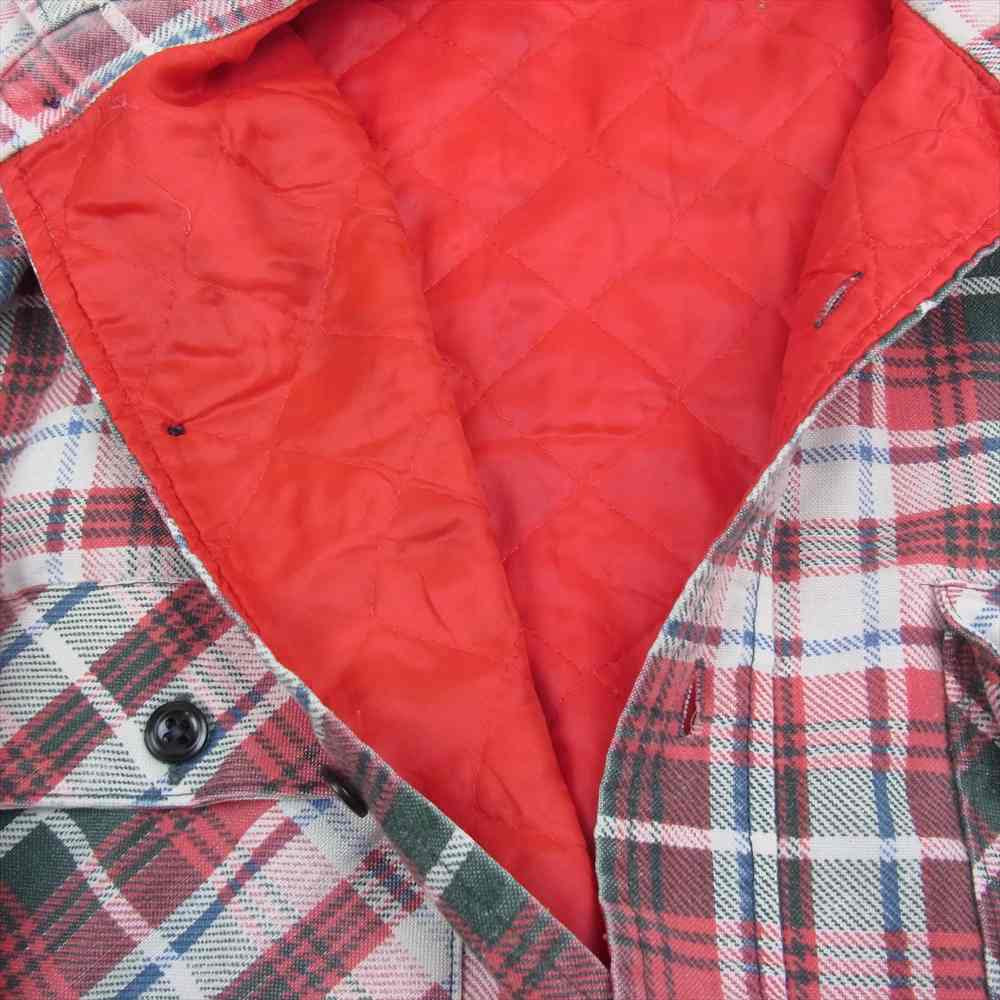 ヴィンテージ Vintage ヴィンテージ 襟芯 チェック シャツ 内キルティング レッド系【中古】