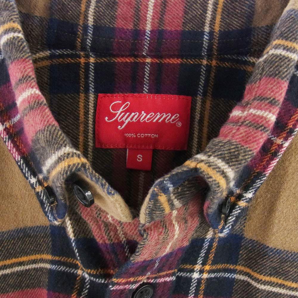 Supreme シュプリーム 19AW Tartan Flannel Shirt タータン フランネル シャツ チェック ボタンダウン ブラウン系 マルチカラー系 S【中古】