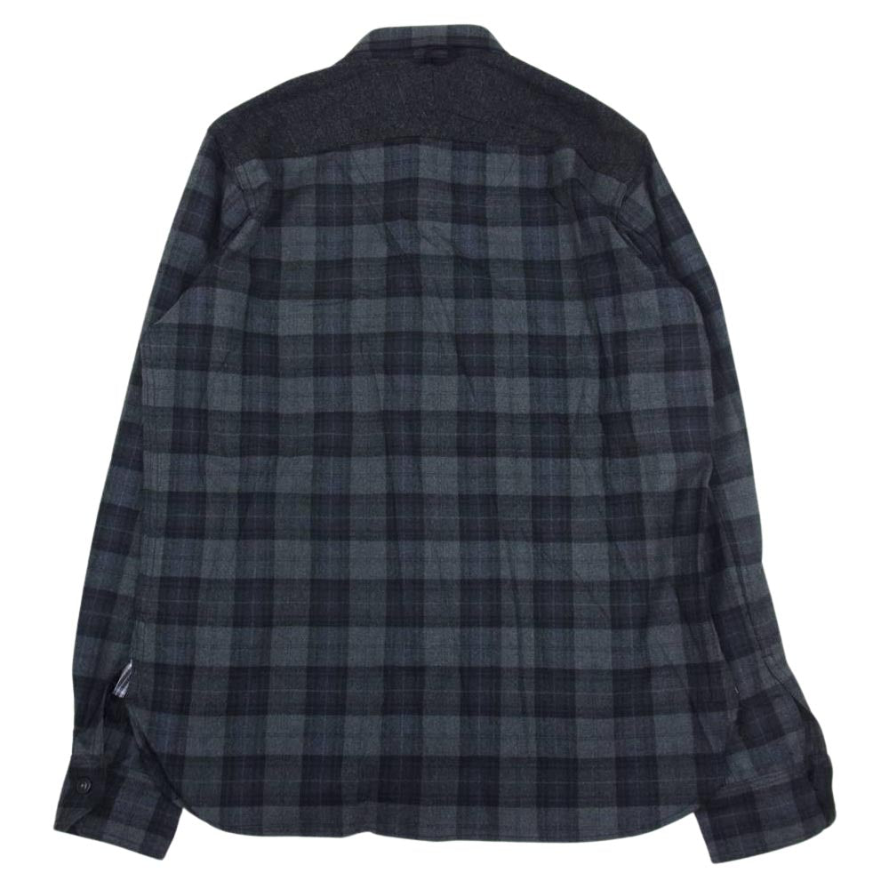 JUNYA WATANABE COMME des GARCONS ジュンヤワタナベコムデギャルソン 21AW WH-B905 チェック フランネル シャツ グレー系 S【中古】