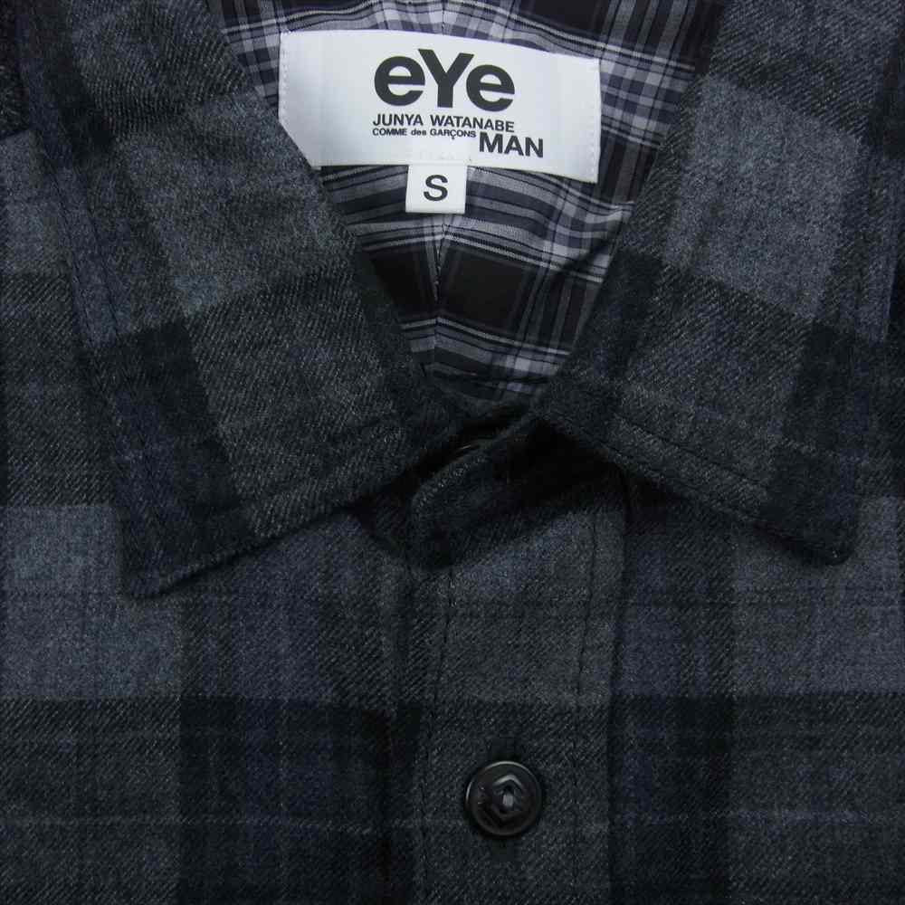 JUNYA WATANABE COMME des GARCONS ジュンヤワタナベコムデギャルソン 21AW WH-B905 チェック フランネル シャツ グレー系 S【中古】