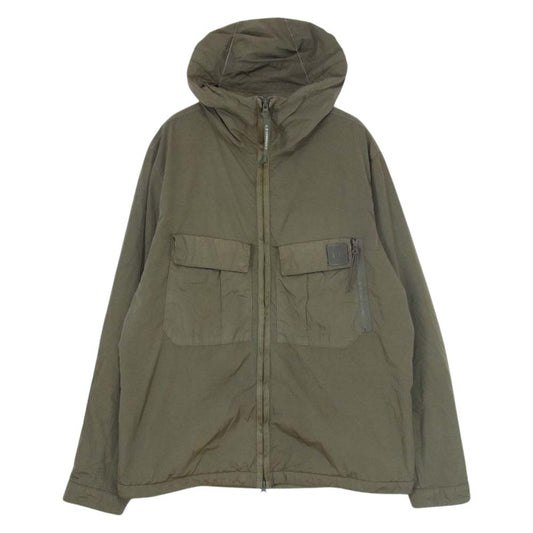 C.P.Company シーピーカンパニー 11CMOS149A 005904G CHROME R FULLZIP OVERSHIRT フルジップ ナイロン ジャケット  カーキ系 サイズ表記無【中古】