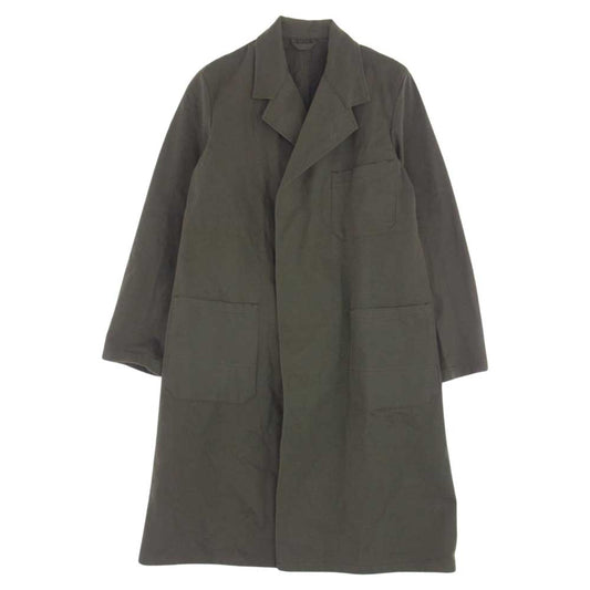 オランダ軍 ヴィンテージ Smock Coat スモック コート ミリタリー ベルクロ フロント モスグリーン系【中古】