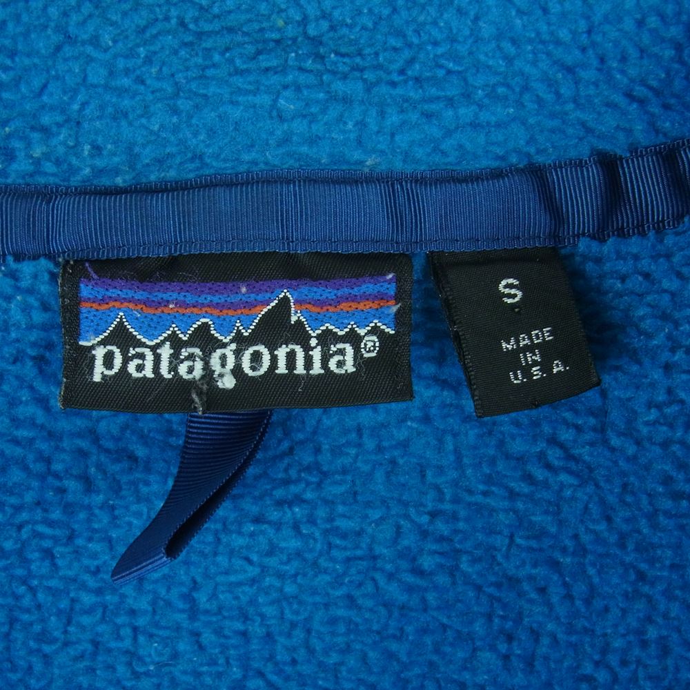 patagonia パタゴニア ヴィンテージ 80s 90s Rマークタグ シンチラ プルオーバー フリース ジャケット ブルー系 S【中古】