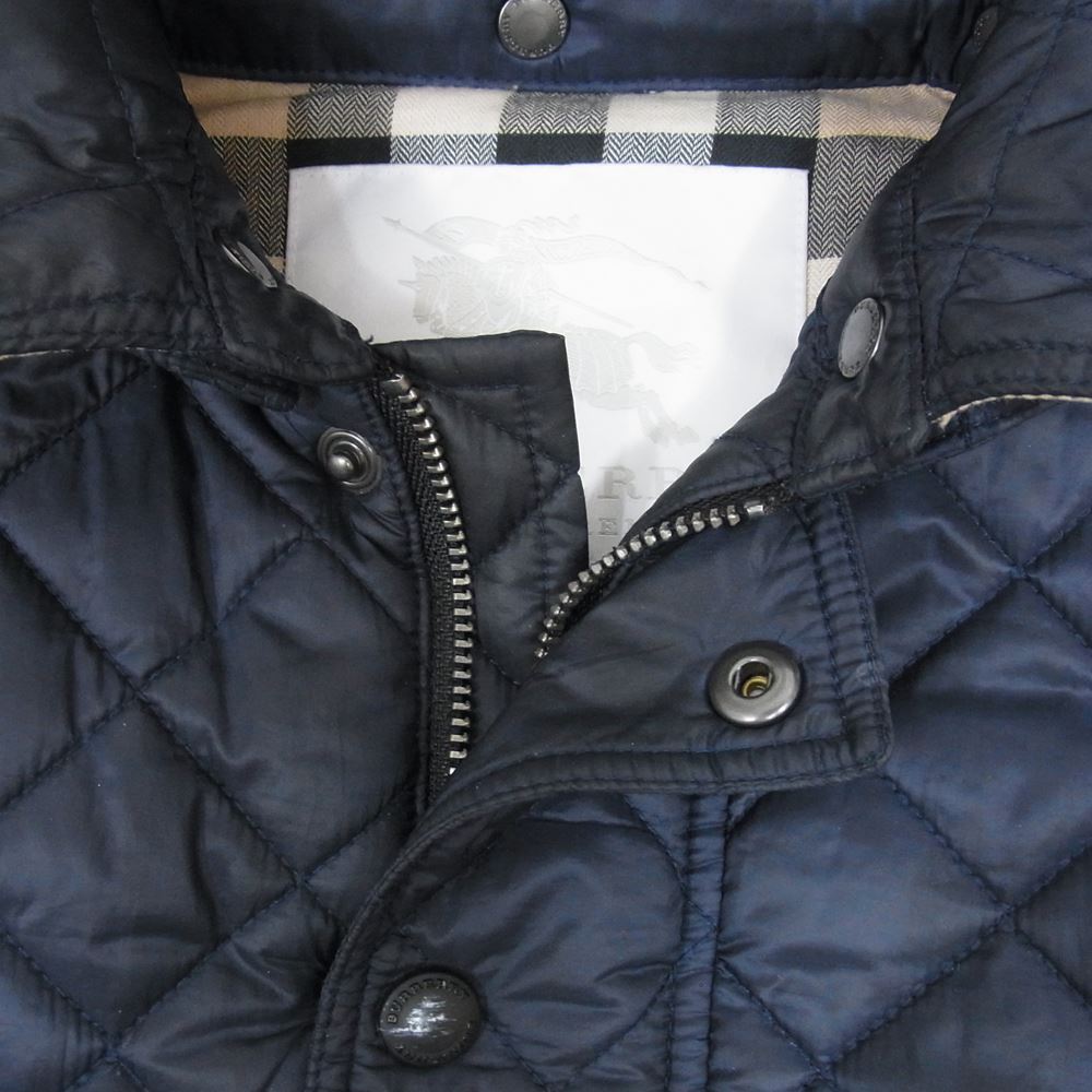 BURBERRY バーバリー CHILDREN フード キッズ キルティング ジャケット ネイビー系 92cm【中古】