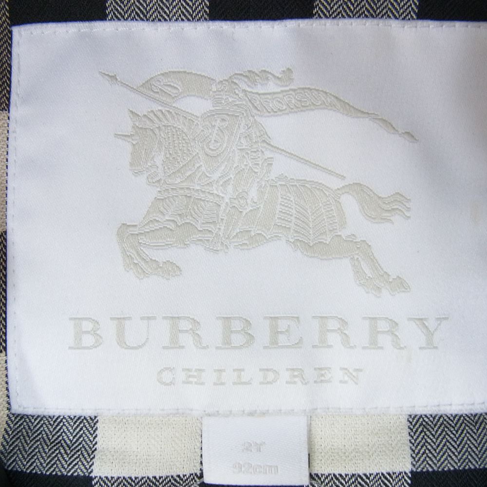 BURBERRY バーバリー CHILDREN フード キッズ キルティング ジャケット ネイビー系 92cm【中古】