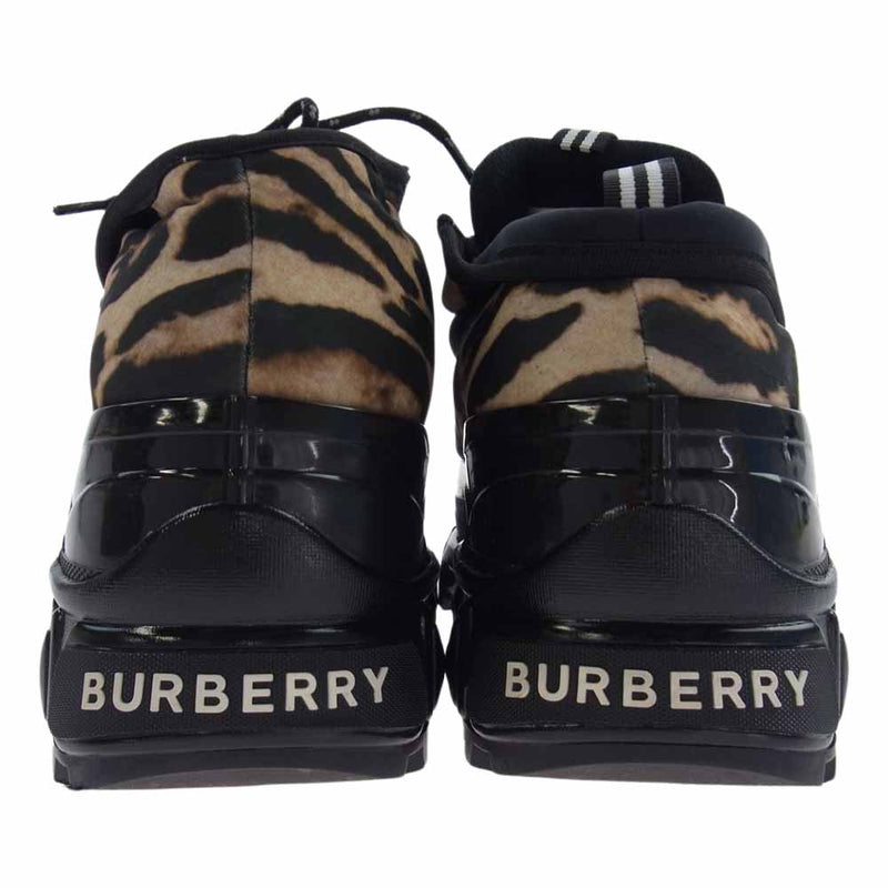 BURBERRY バーバリー ARTHUR アーサー レオパード ファブリック ラバー スニーカー ブラック系 36【中古】