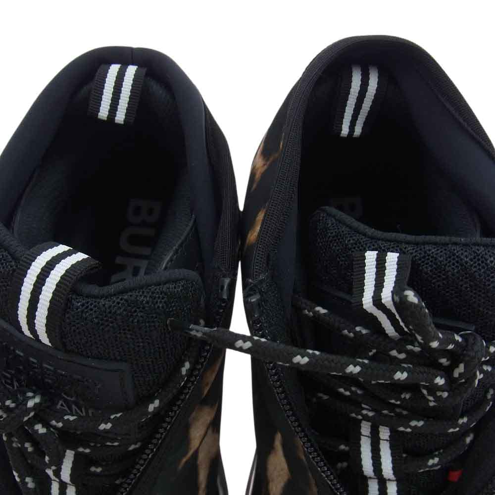 BURBERRY バーバリー ARTHUR アーサー レオパード ファブリック ラバー スニーカー ブラック系 36【中古】