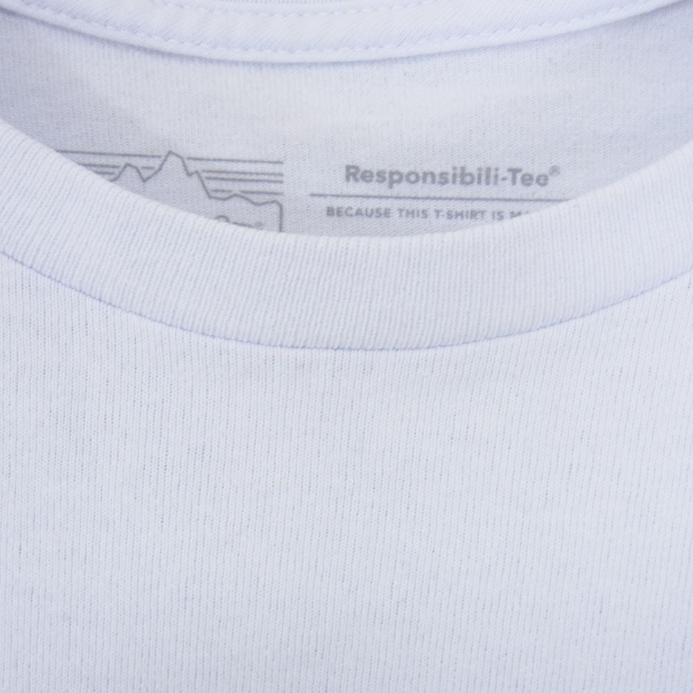 patagonia パタゴニア バックロゴプリント クルーネック 長袖 Tシャツ ホワイト系 L【中古】