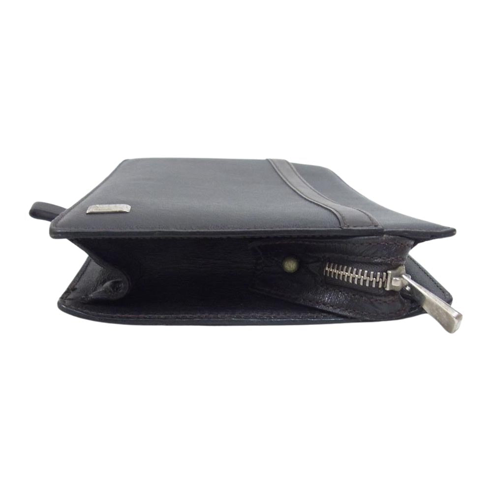 Dunhill ダンヒル レザー セカンド クラッチ バッグ ブラウン系【中古】