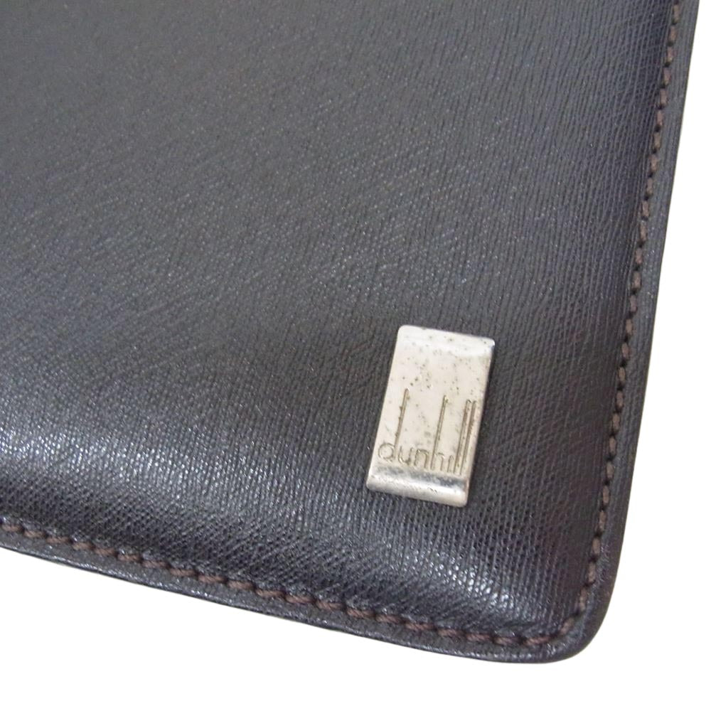 Dunhill ダンヒル レザー セカンド クラッチ バッグ ブラウン系【中古】