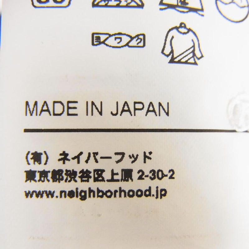 NEIGHBORHOOD ネイバーフッド 112UNH-CSM01S 5分丈 刺繍 Vネック ボーダー カットソー ブラック系 L【中古】