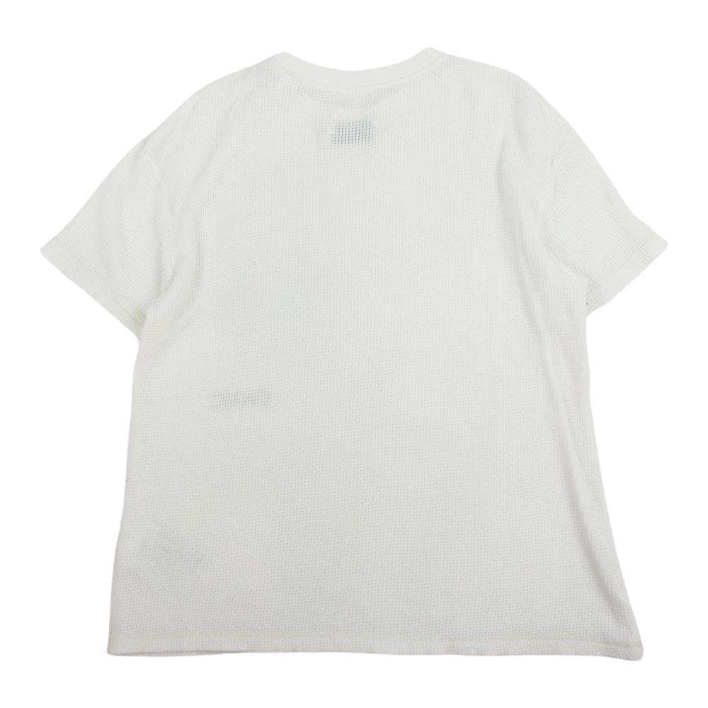 オーエーエムシー OAMN705182 WAFFLE S/S TOP ロゴプリント ワッフル 半袖 Tシャツ カットソー ホワイト系 MEDIUM【中古】