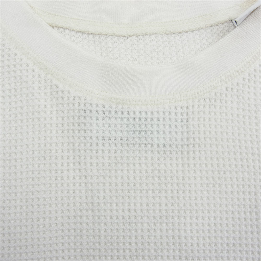 オーエーエムシー OAMN705182 WAFFLE S/S TOP ロゴプリント ワッフル 半袖 Tシャツ カットソー ホワイト系 MEDIUM【中古】