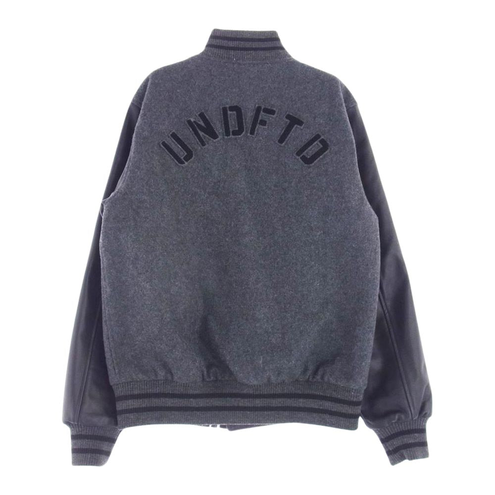 A BATHING APE アベイシングエイプ 20AW × UNDFTD VARSITY JACKET アンディフィーテッド バーシティジャケット スタジャン ブラック  ブラック系 ダークグレー系 M【中古】