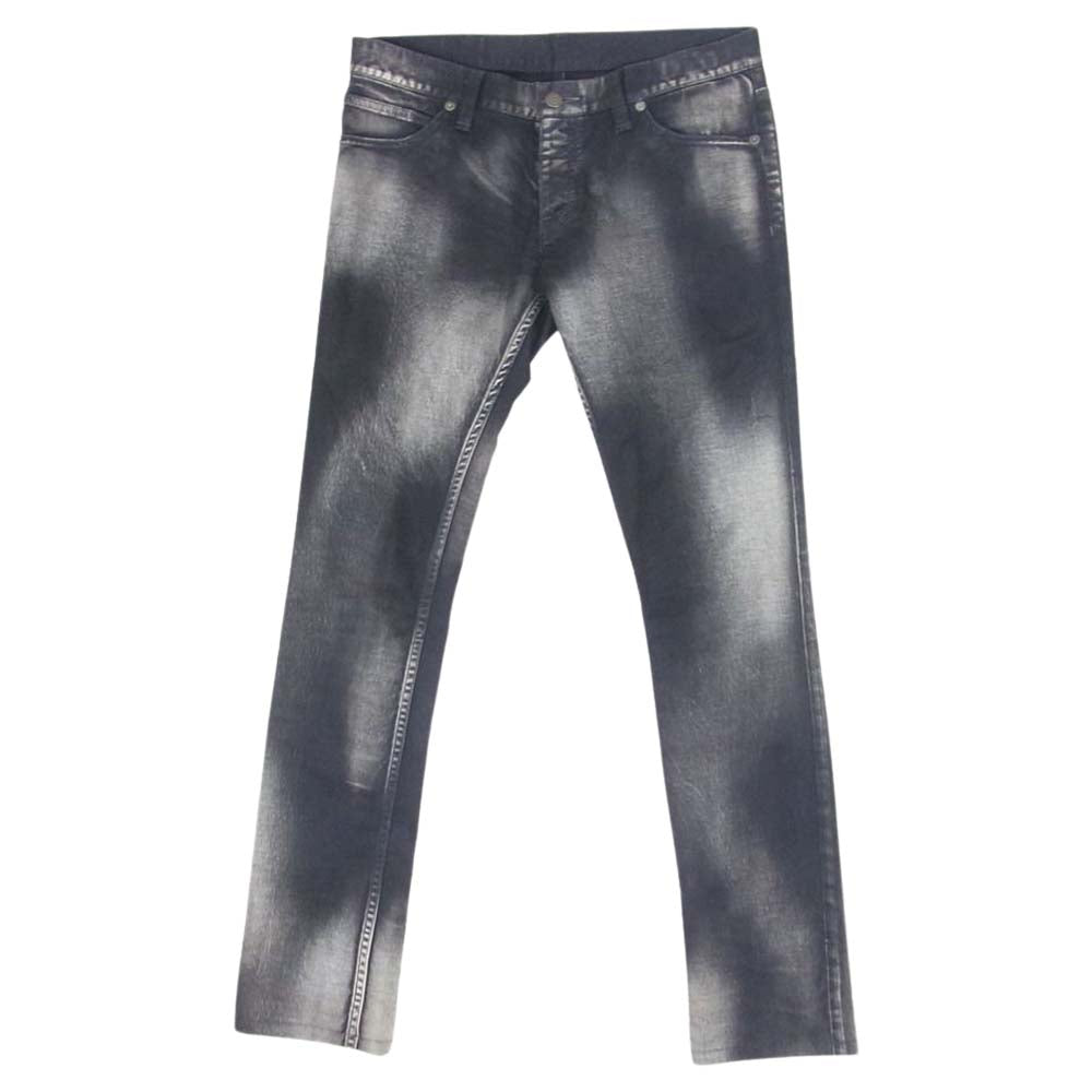 TORNADO MART トルネードマート TPT-0205 製品加工 デニム転写 トロンプルイユ コットン ブラック ストレート パンツ ブラック系 M【中古】