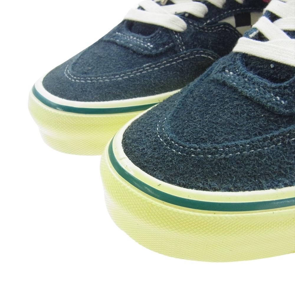 VANS バンズ VN0A5KX6BZU × LIBERAIDERS HALF CAB 33 DX TRUE WHITE TURKISH TILE リベレイターズ ハーフキャブ ハイカット スニーカー ネイビー系 26cm【美品】【中古】