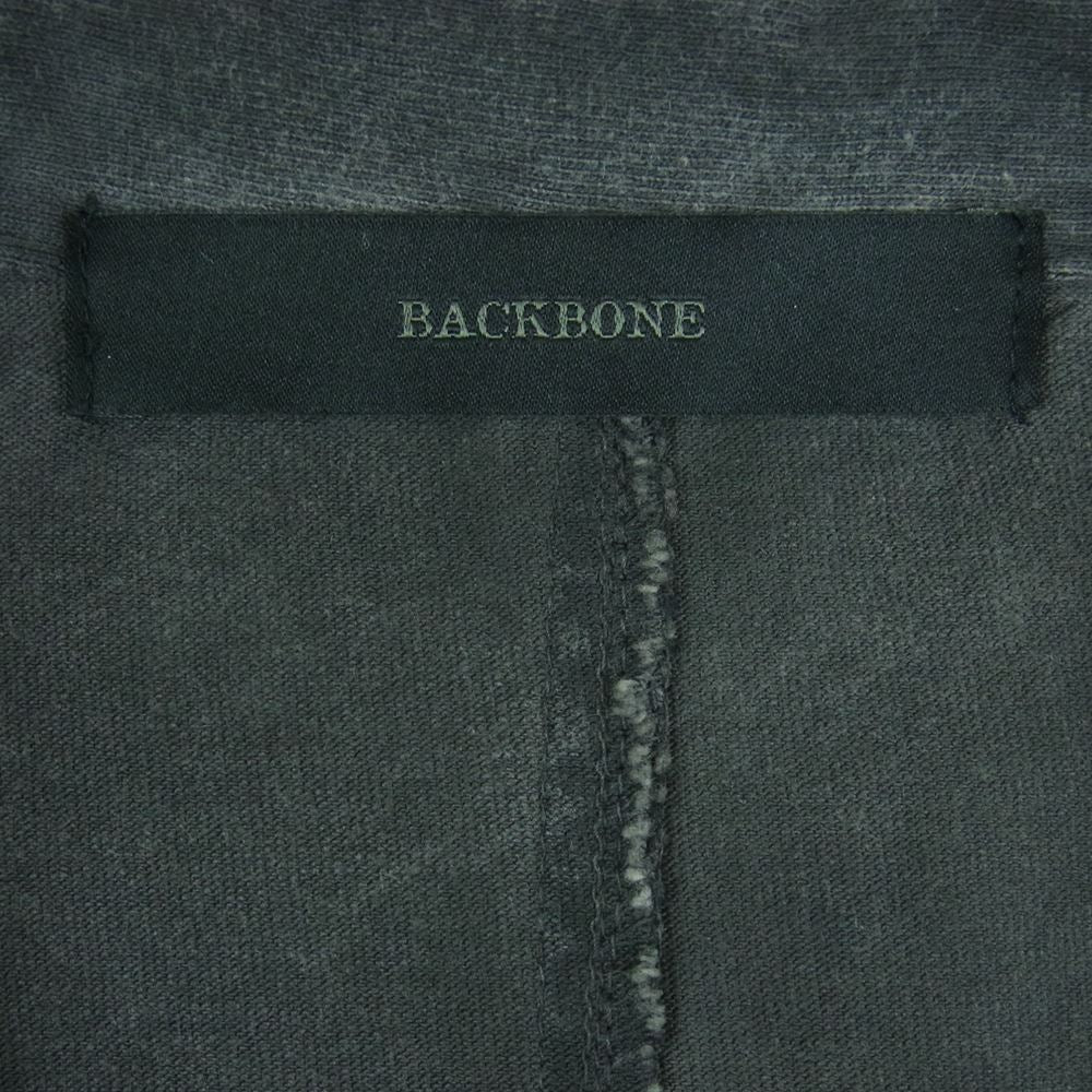 BACKBONE バックボーン 12AW BB12W-S10 ロゴ刺繍 デニム 長袖 シャツ コットン 日本製 ダークグレー系 M【中古】