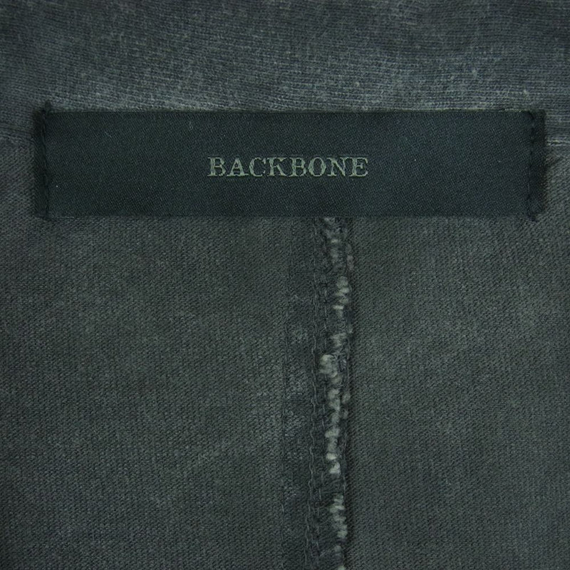 BACKBONE バックボーン 12AW BB12W-S10 ロゴ刺繍 デニム 長袖 シャツ コットン 日本製 ダークグレー系 M【中古】