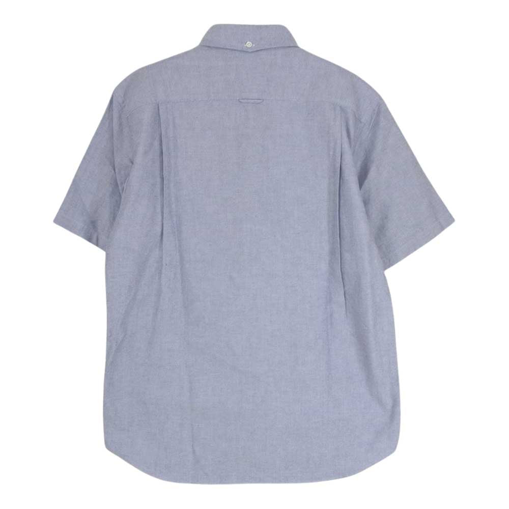 uniform experiment ユニフォームエクスペリメント UE-000011 ボタンダウン ロゴ刺繍 半袖 シャツ ブルー系 3【中古】