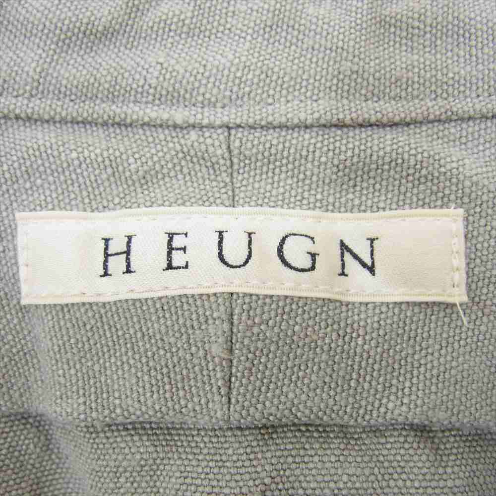 ユーゲン SHIRT 065 Linen Rob リネン 長袖 ロング シャツ ジャケット カーキ系 2【中古】