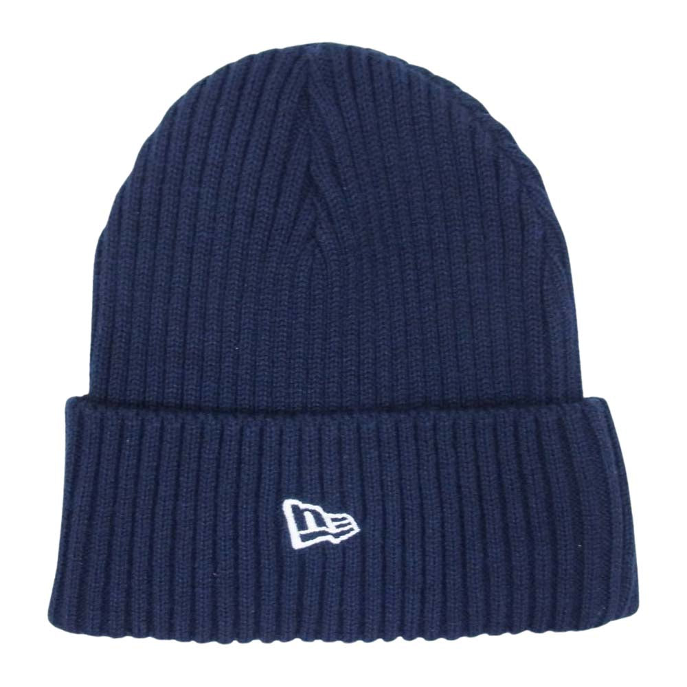 FRAGMENT DESIGN フラグメントデザイン NEW ERA ロゴパッチ ニット帽 ビーニー ネイビー系【極上美品】【中古】