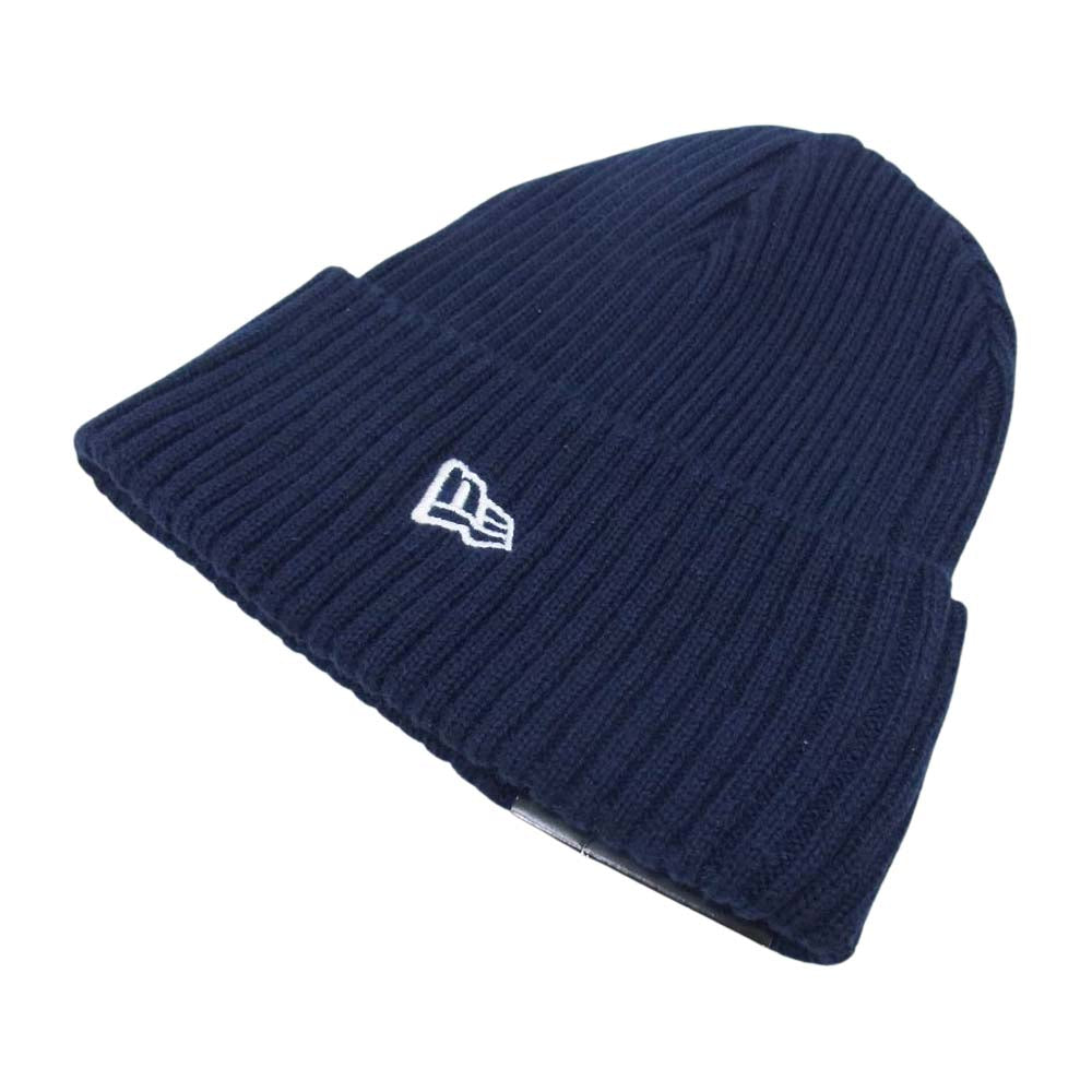 FRAGMENT DESIGN フラグメントデザイン NEW ERA ロゴパッチ ニット帽 ビーニー ネイビー系【極上美品】【中古】