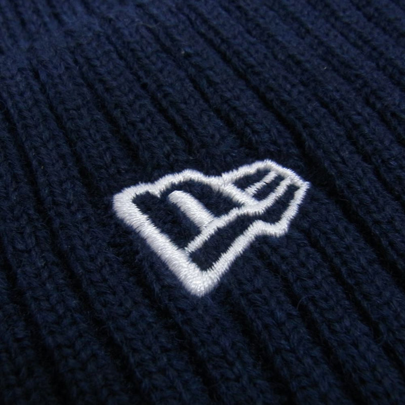 FRAGMENT DESIGN フラグメントデザイン NEW ERA ロゴパッチ ニット帽 ビーニー ネイビー系【極上美品】【中古】