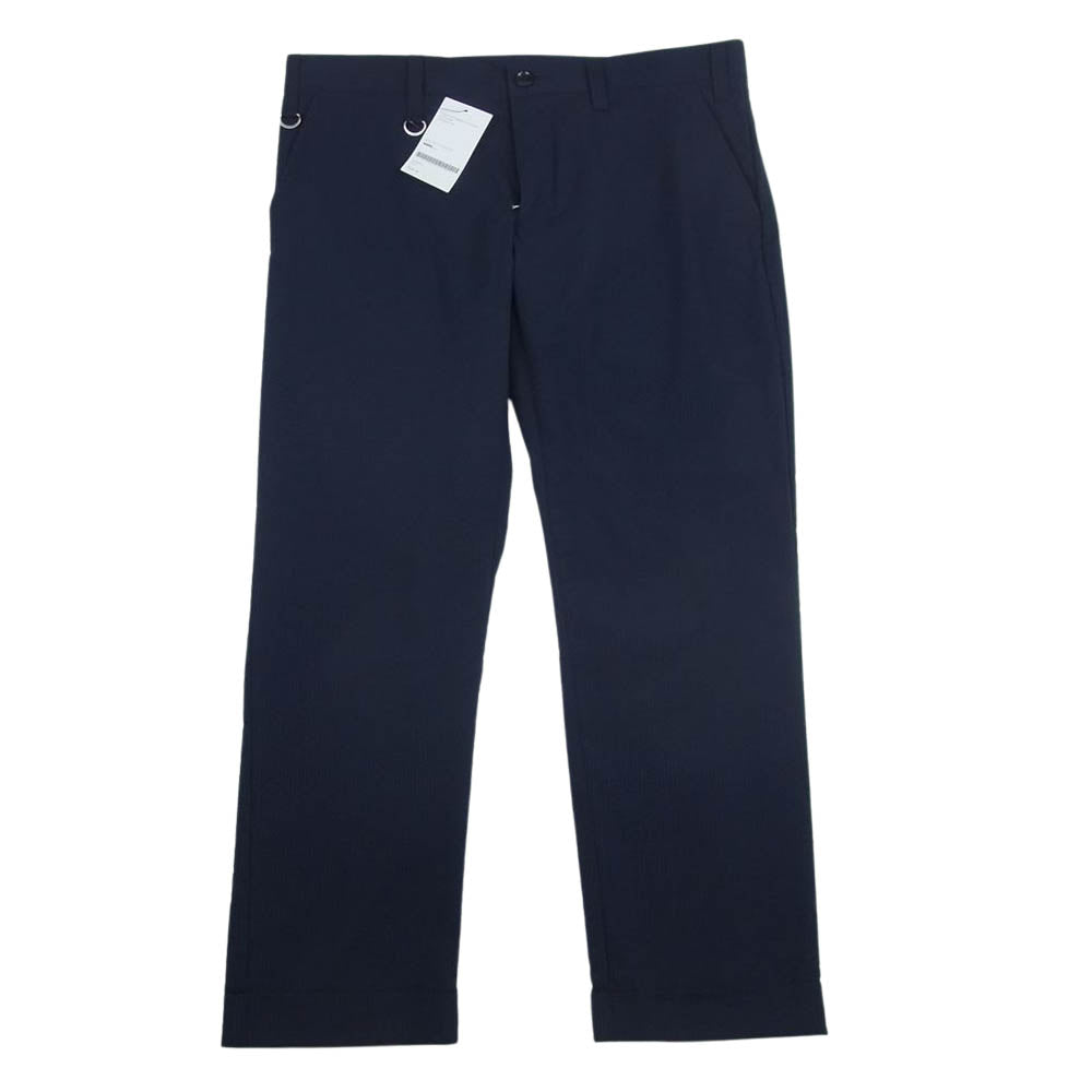 uniform experiment ユニフォームエクスペリメント 20SS UE-200005 COOLMAX STRETCH SEERSUCKER DOUBLE CUFF CROPPED PANTS クールマックス ストレッチパンツ  ネイビー系 4【美品】【中古】