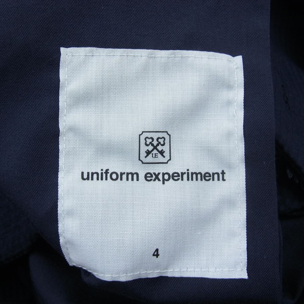 uniform experiment ユニフォームエクスペリメント 20SS UE-200005 COOLMAX STRETCH SEERSUCKER DOUBLE CUFF CROPPED PANTS クールマックス ストレッチパンツ  ネイビー系 4【美品】【中古】