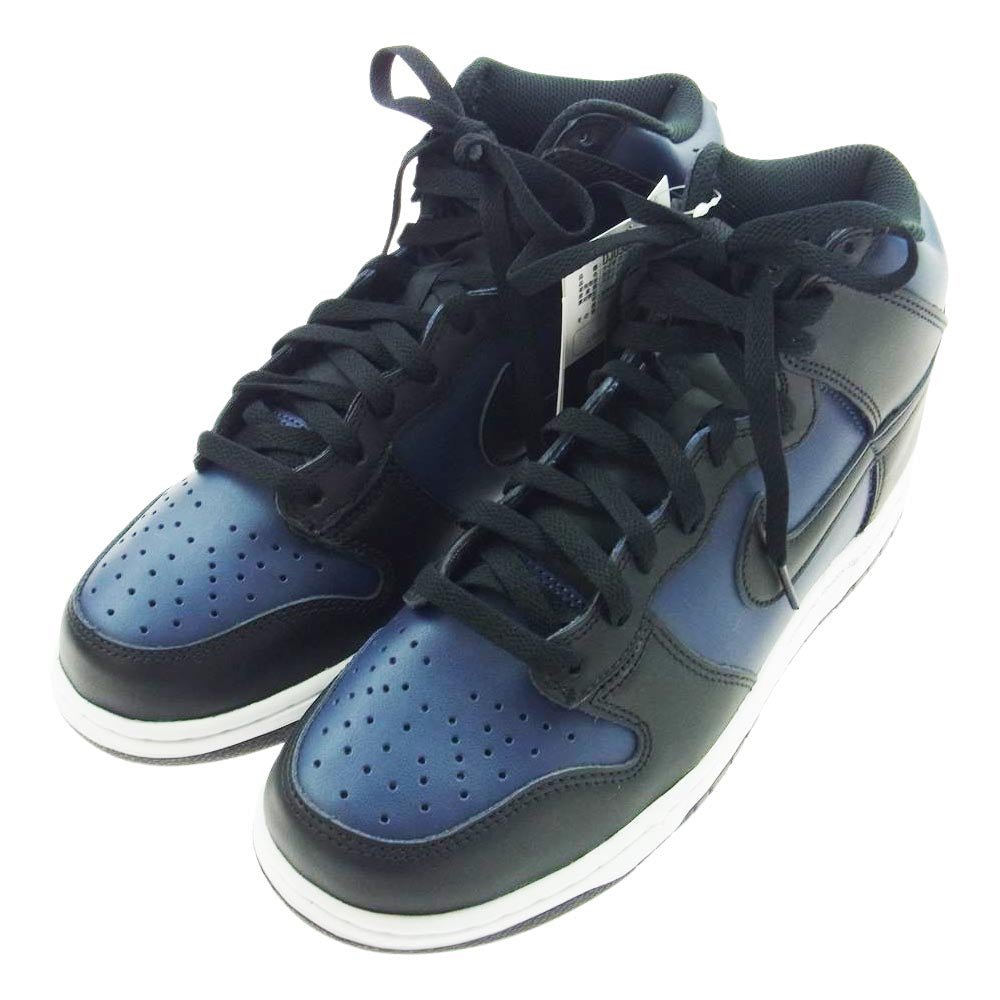 NIKE ナイキ DJ0383-400 × FRAGMENT DUNK HIGH CITY PACK MIDNIGHT NAVY フラグメント ダンク ハイ シティパック ミッドナイトネイビー ハイカット スニーカー ブラック系 ネイビー系 27.5cm【極上美品】【中古】