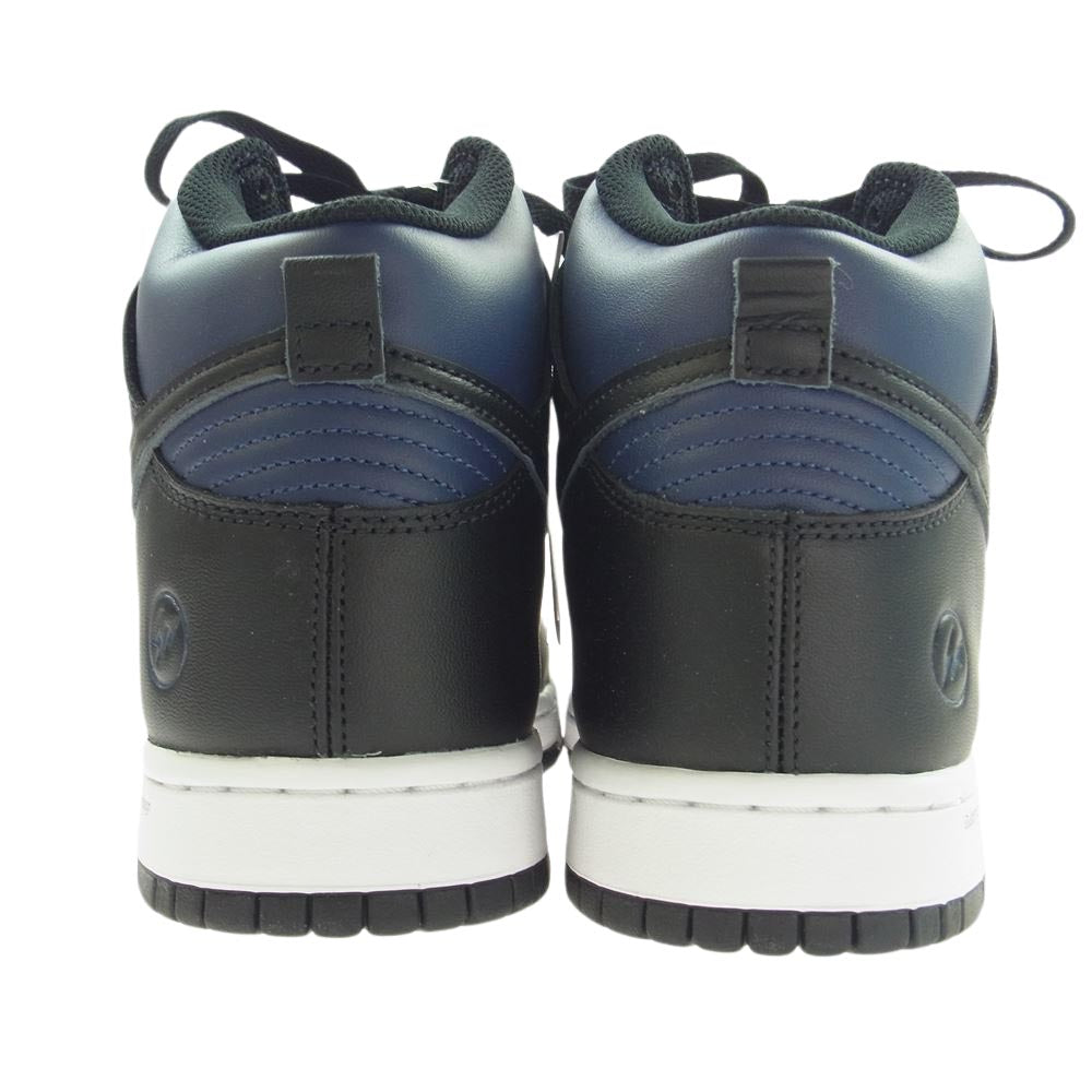 NIKE ナイキ DJ0383-400 × FRAGMENT DUNK HIGH CITY PACK MIDNIGHT NAVY フラグメント ダンク ハイ シティパック ミッドナイトネイビー ハイカット スニーカー ブラック系 ネイビー系 27.5cm【極上美品】【中古】