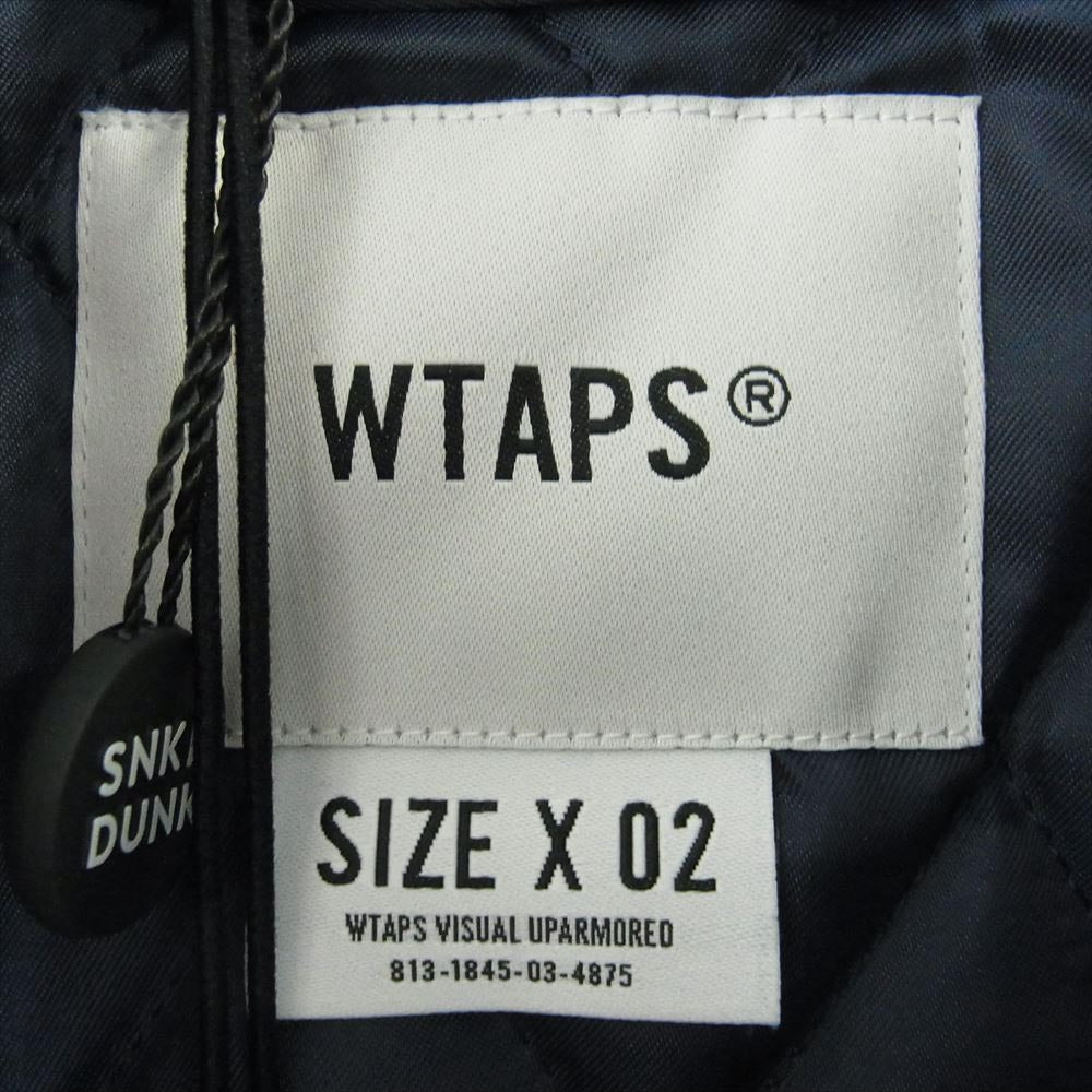 WTAPS ダブルタップス 21AW 212TQDT-JKM01 TEAM JACKET NYLON TWILL クロスボーン 刺繍 ボンバー ジャケット チームジャケット ネイビー系 M【新古品】【未使用】【中古】