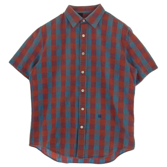 N.HOOLYWOOD エヌハリウッド 231-SH07 チェック 半袖 シャツ レッド系 ブルー系 38【中古】