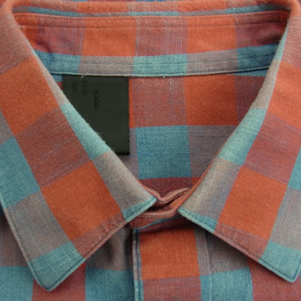 N.HOOLYWOOD エヌハリウッド 231-SH07 チェック 半袖 シャツ レッド系 ブルー系 38【中古】