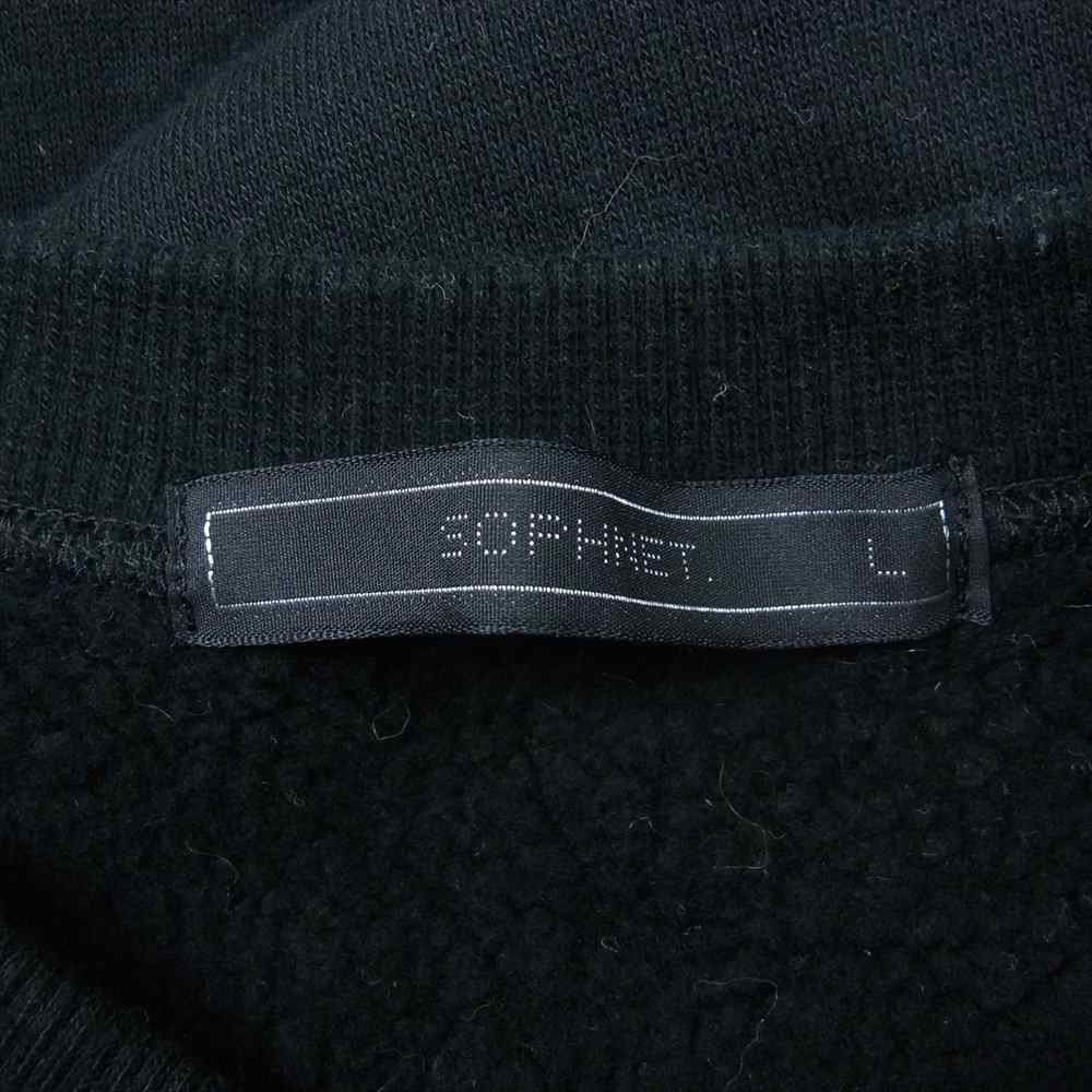SOPHNET. ソフネット 19AW SOPH-192022 ELBOW PATCH CREW NECK SWEAT エルボーパッチ クルーネック スウェット ブラック系 L【中古】
