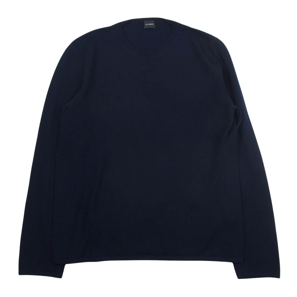 JIL SANDER ジルサンダー GIU 001 クルーネック ニット カットソー ネイビー系 44【中古】