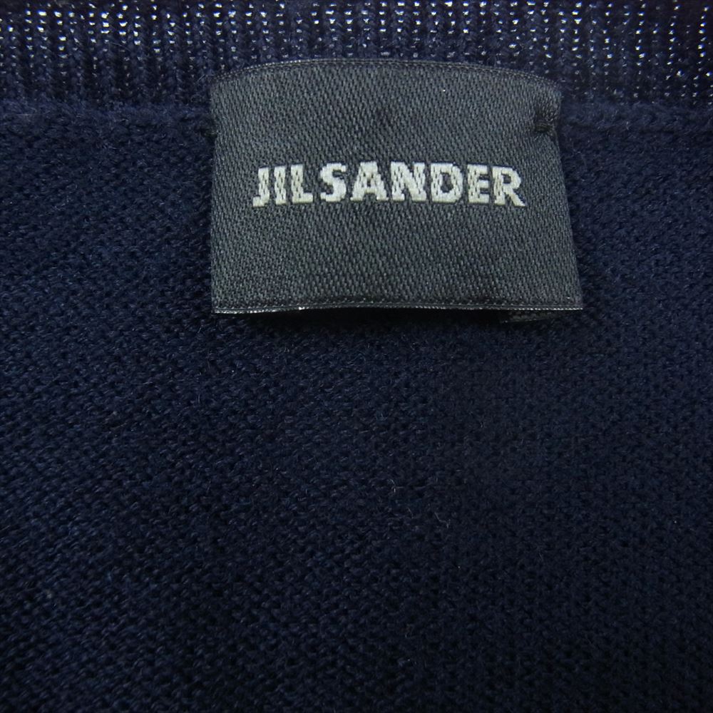 JIL SANDER ジルサンダー GIU 001 クルーネック ニット カットソー ネイビー系 44【中古】