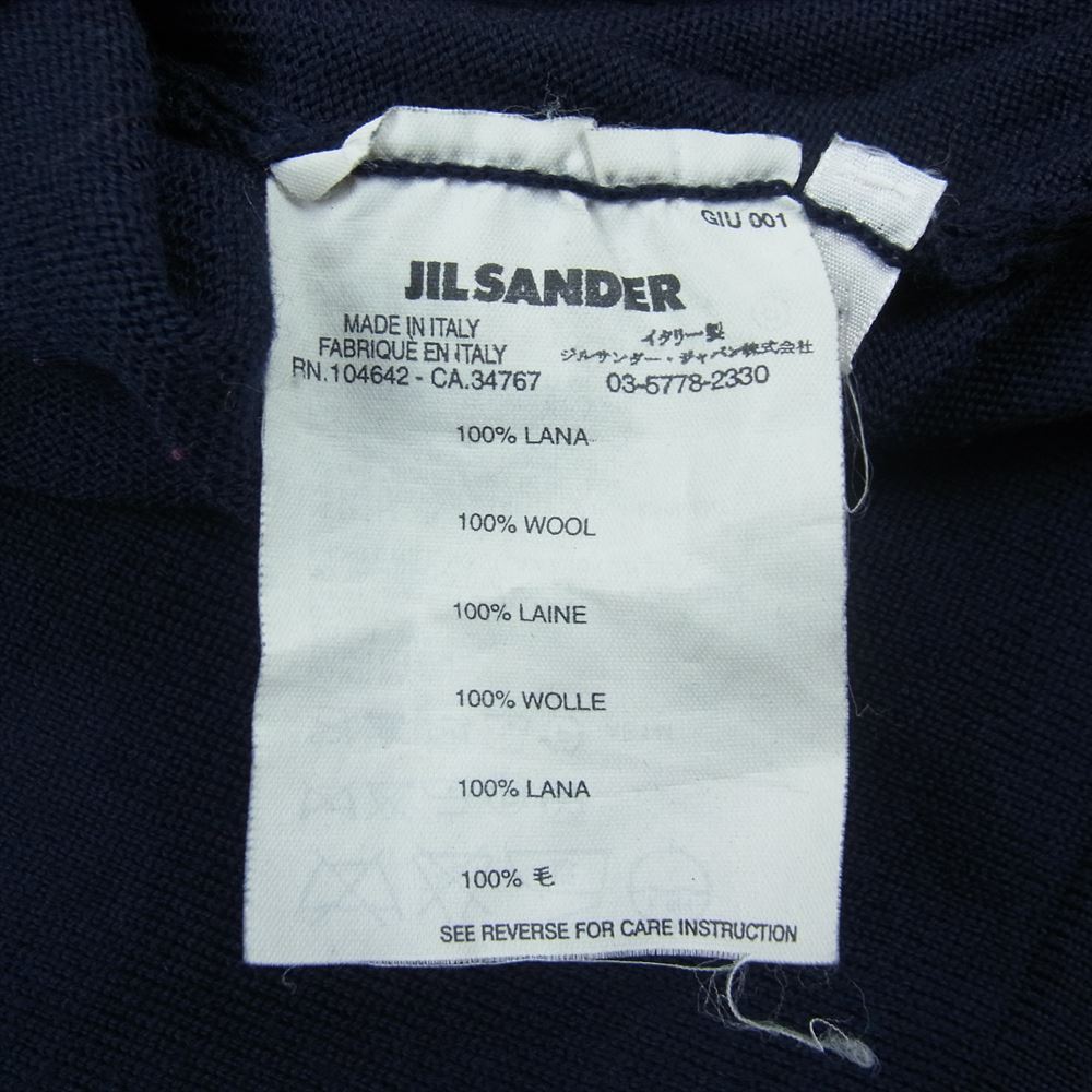 JIL SANDER ジルサンダー GIU 001 クルーネック ニット カットソー ネイビー系 44【中古】