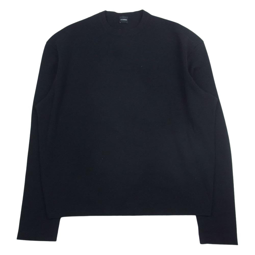 JIL SANDER ジルサンダー クルーネック ニット セーター ブラック系 50【中古】