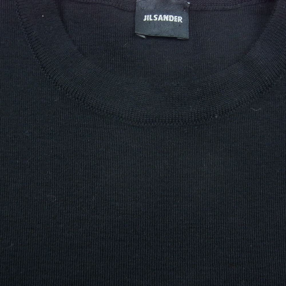 JIL SANDER ジルサンダー クルーネック ニット セーター ブラック系 50【中古】
