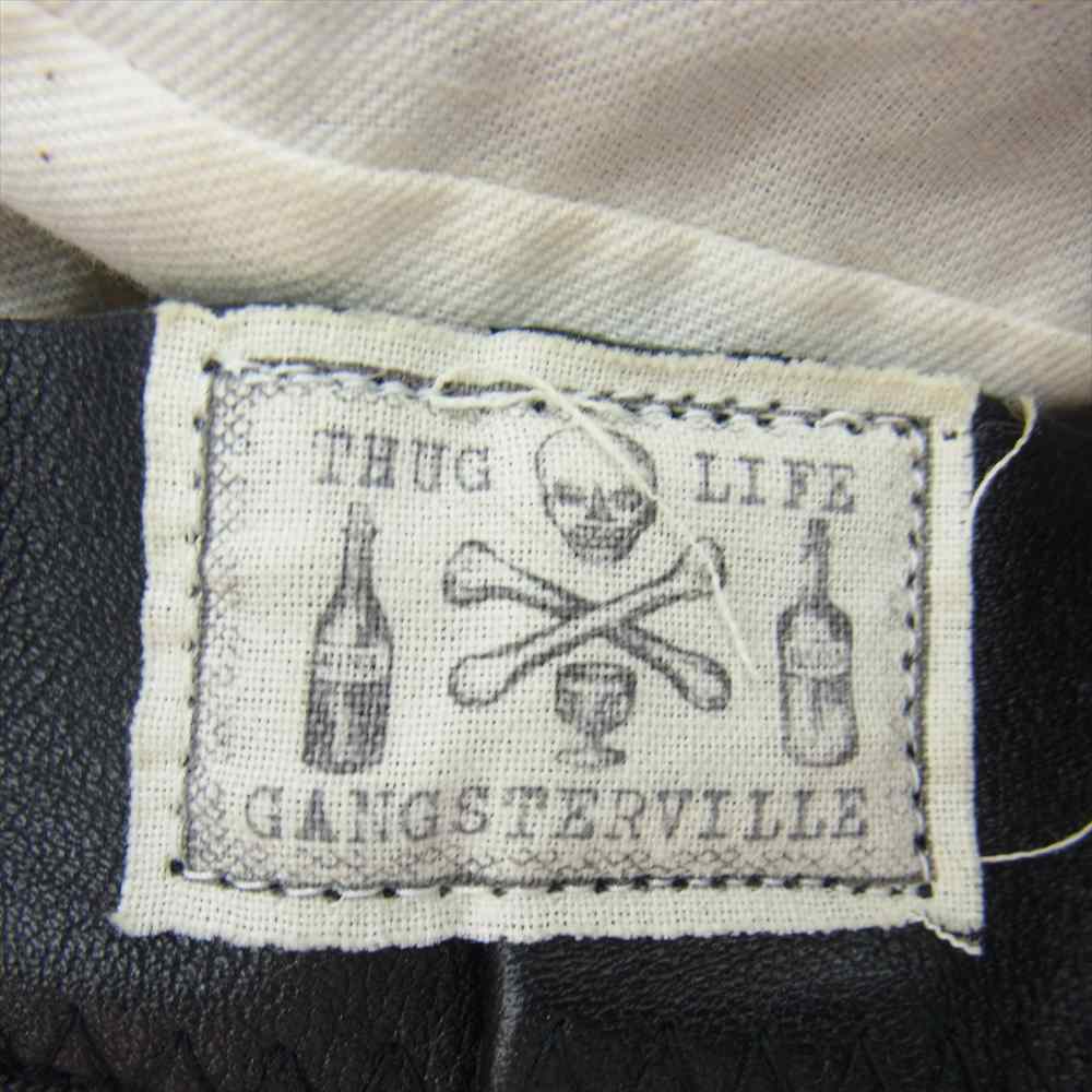 GANGSTERVILLE ギャングスタービル チェック ハンチング キャスケット 帽子 ダークネイビー系【中古】