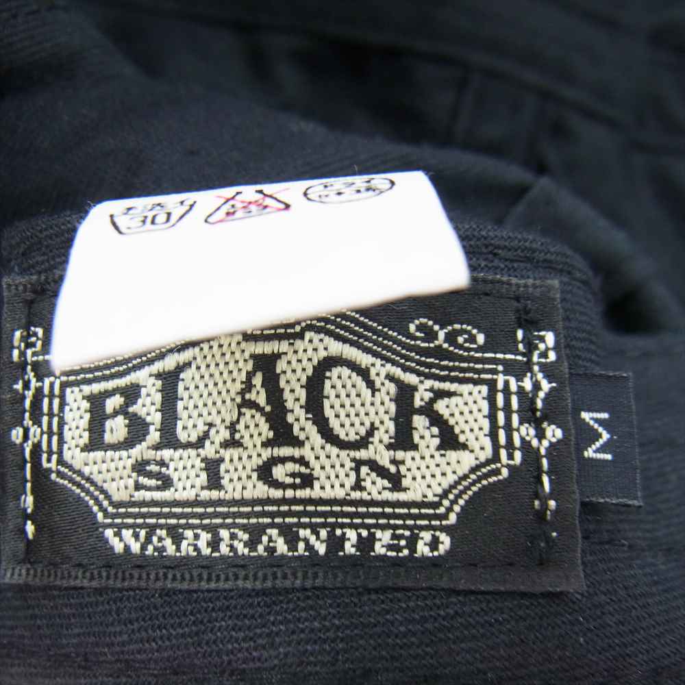 BLACK SIGN ブラックサイン キャスケット ハンチング 帽子 ブラック系 M【中古】