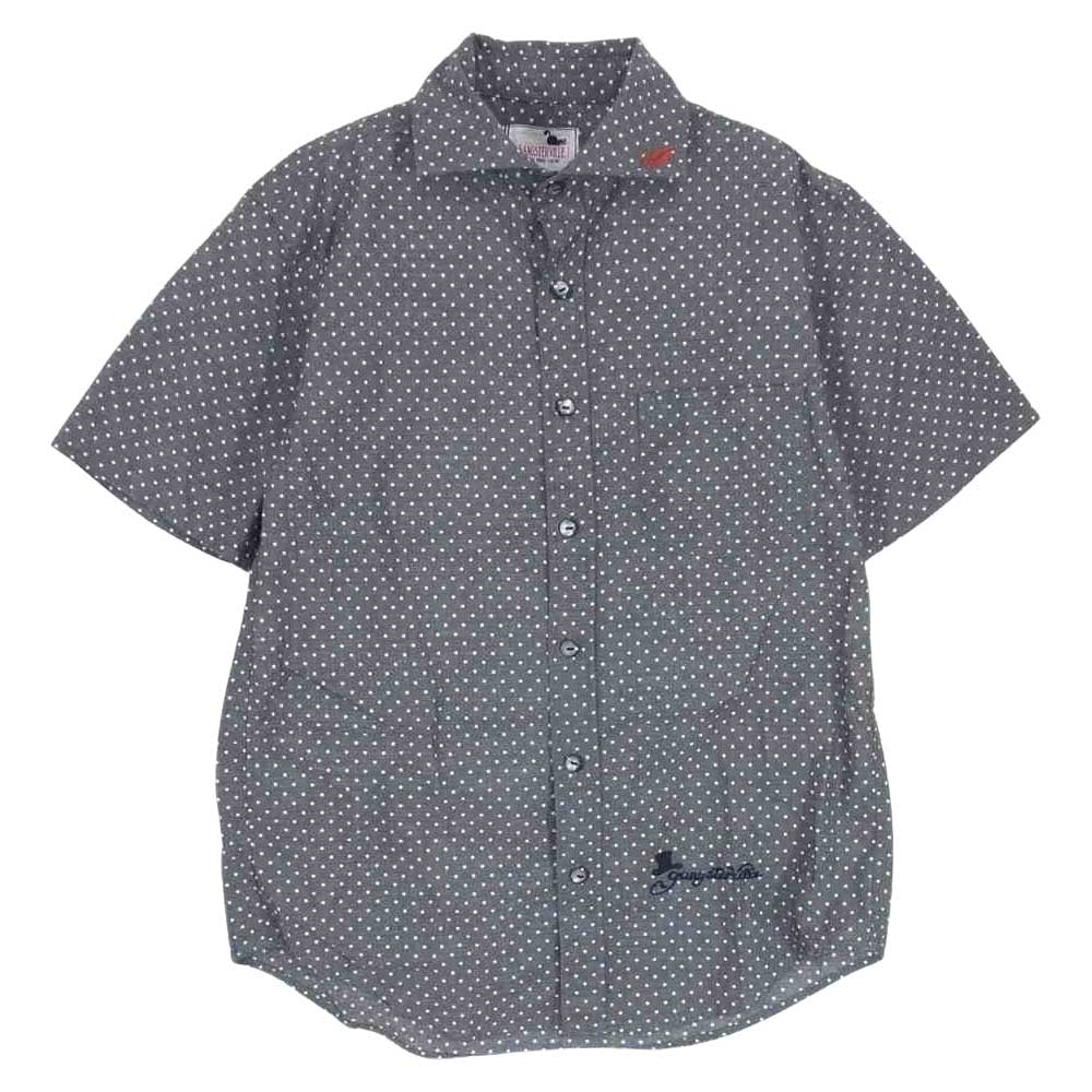 GANGSTERVILLE ギャングスタービル 15SS GSV-15-SS-22 ドット 半袖 シャツ 唇刺繍 グレー系 S【中古】