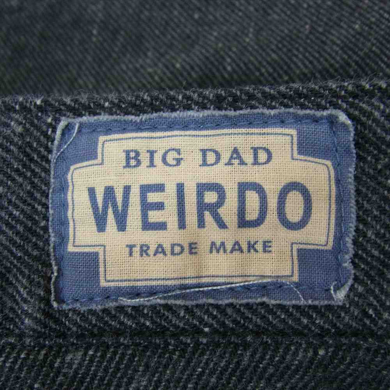 WEIRDO ウィアード 13AW WRD-13-AW-17 BAT WRD PANTS バット コットン ツイル 刺繍 グレー系 S【中古】