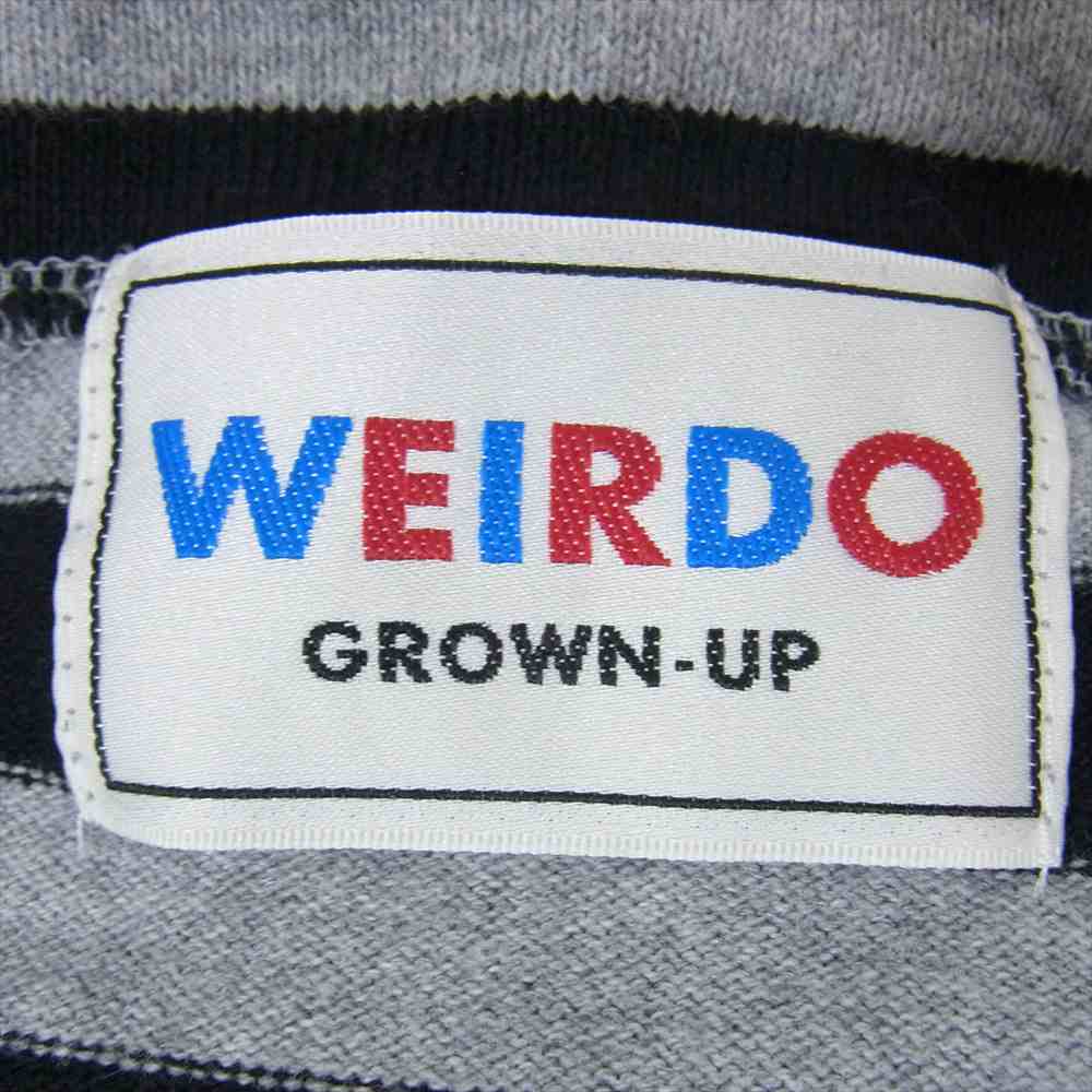 WEIRDO ウィアード 20SS WRD-20-SS-22 Ringing Clown L/S Cardigan リンギング クラウン カーディガン ボーダー ブラック系 グレー系 S【中古】