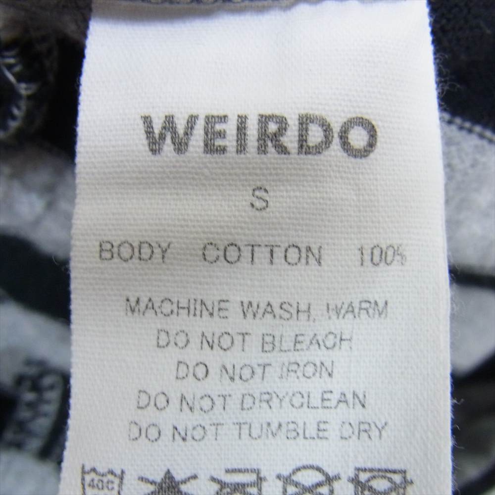 WEIRDO ウィアード 20SS WRD-20-SS-22 Ringing Clown L/S Cardigan リンギング クラウン カーディガン ボーダー ブラック系 グレー系 S【中古】